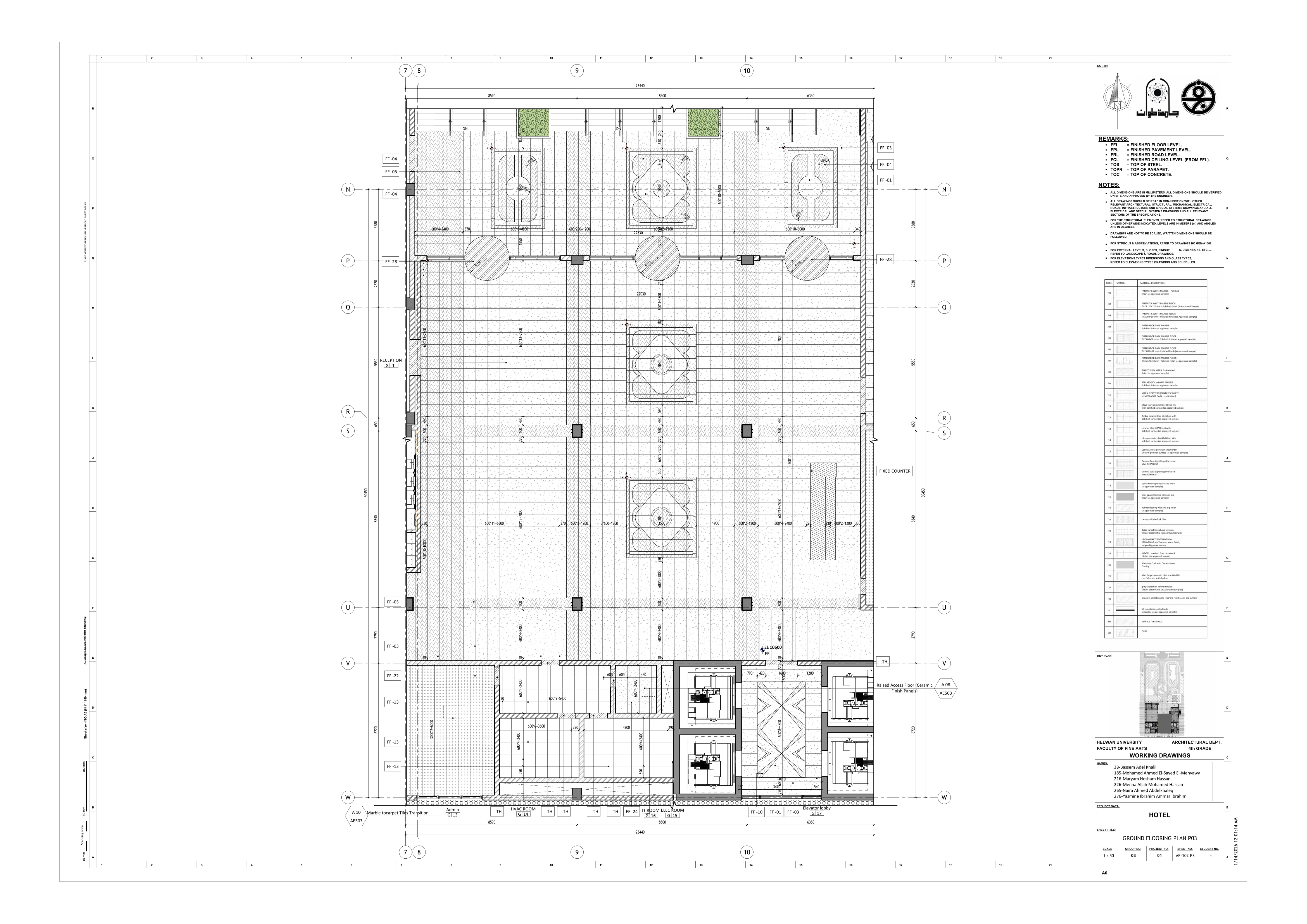 Blue Hotel | 3-Star Hotel Working Drawings-40