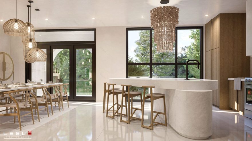 房屋平面图 Ë·242
注:这里Ë·242可能是特定编号之类的内容,由于不清楚其确切含义,保留原样如果有更多背景信息,可进一步完善翻译 丨Leguë Architecture-28