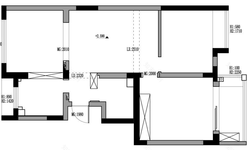 77平美式轻奢公寓设计丨铭品装饰-8