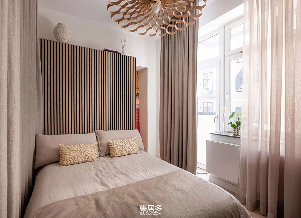 哥德堡 19 世纪建筑玻璃后卧室公寓丨瑞典-14