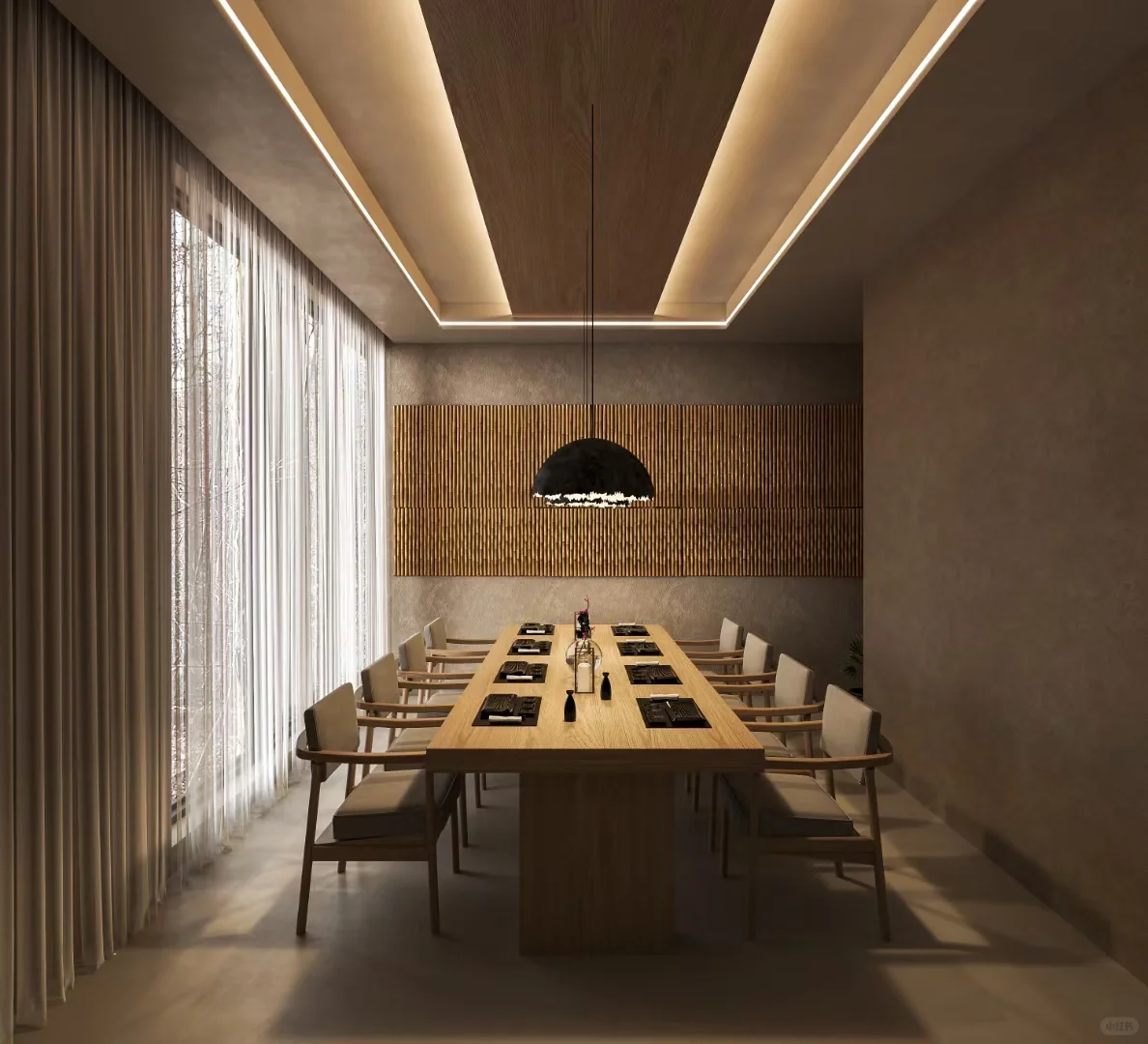 “新中式”风餐厅——浮华中透着精美-5