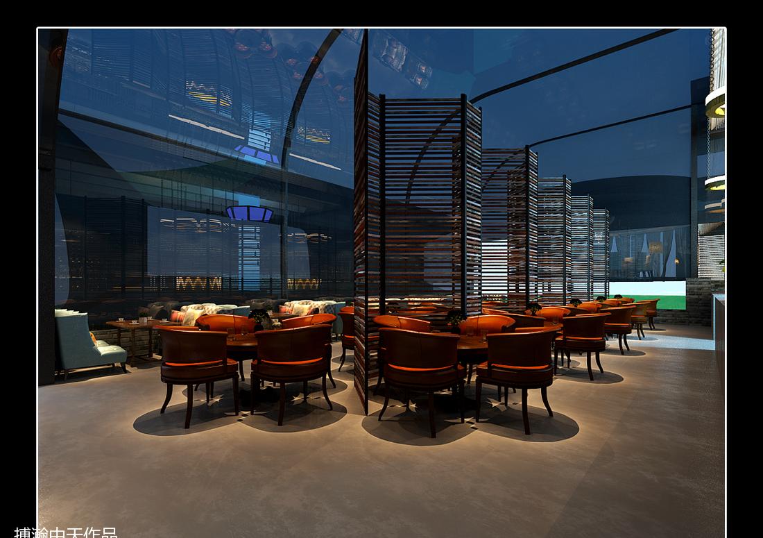 浐灞域水城邦餐厅室内设计-14