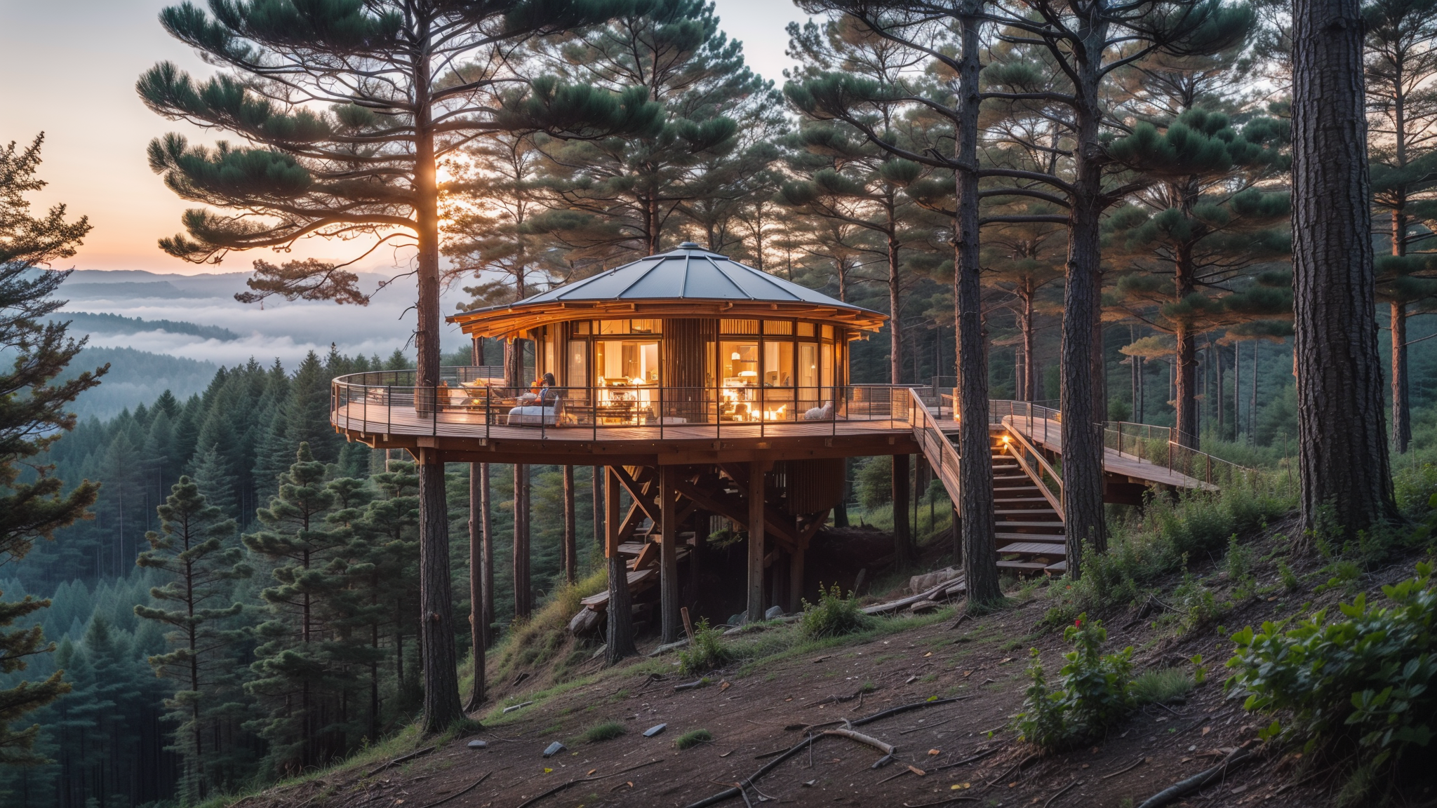 AI创意设计50-树屋篝火-11