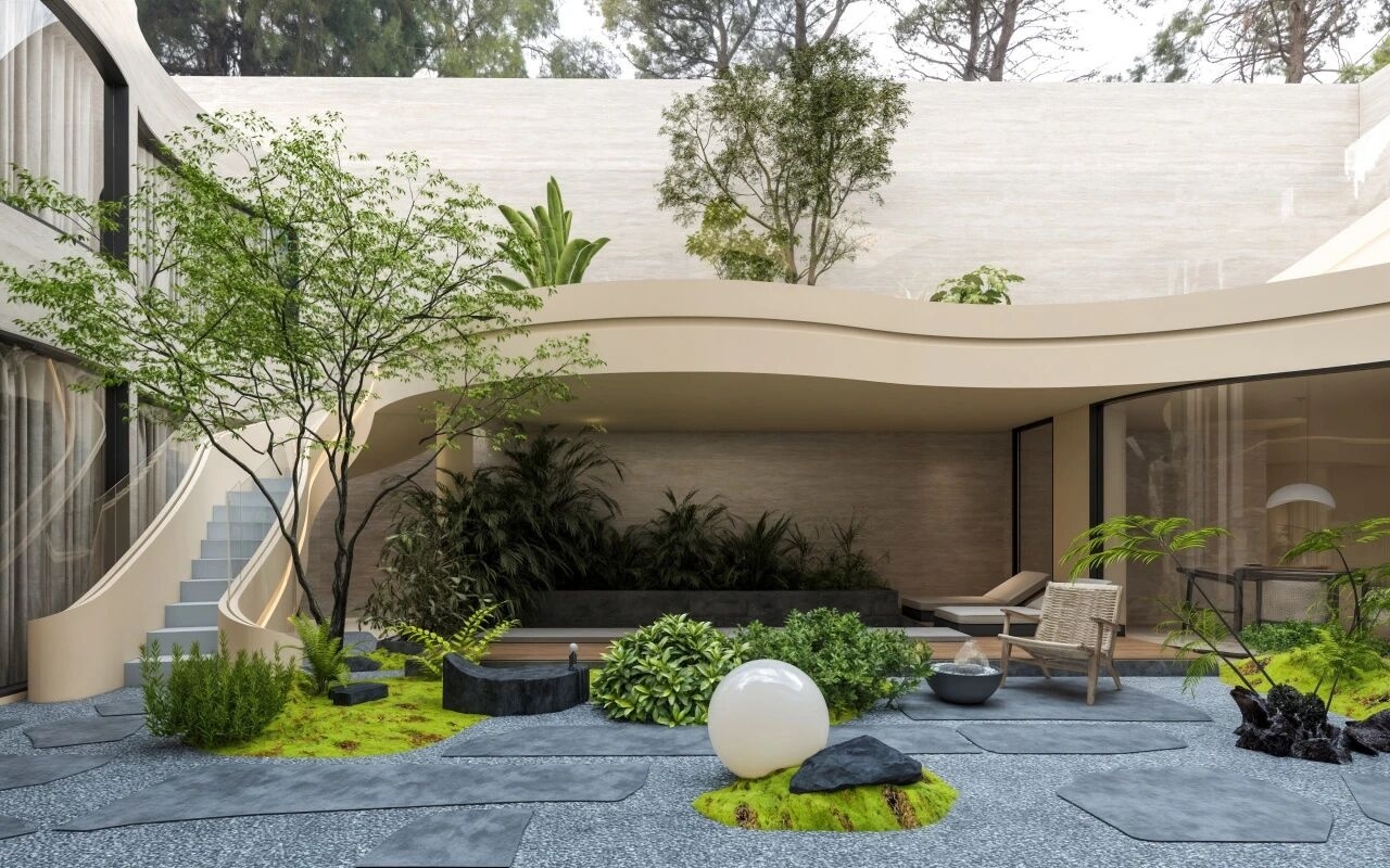 重庆紫檀庄园1300m²曲境别墅丨中国重庆丨美及空间设计-3