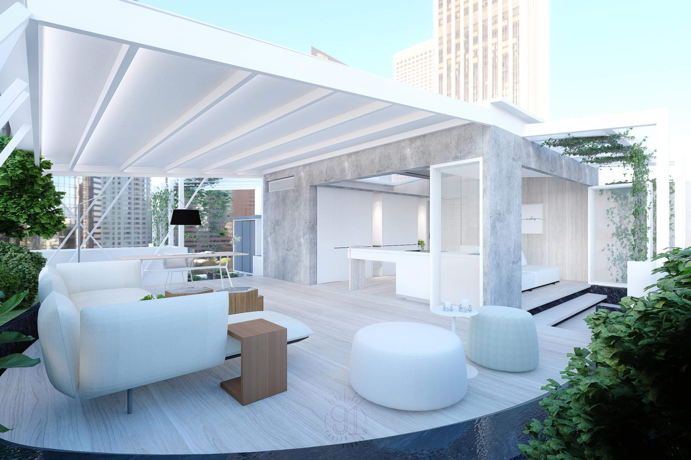 住宅空间3D渲染项目丨禾捷室内装修设计(Hj.Designer)-7