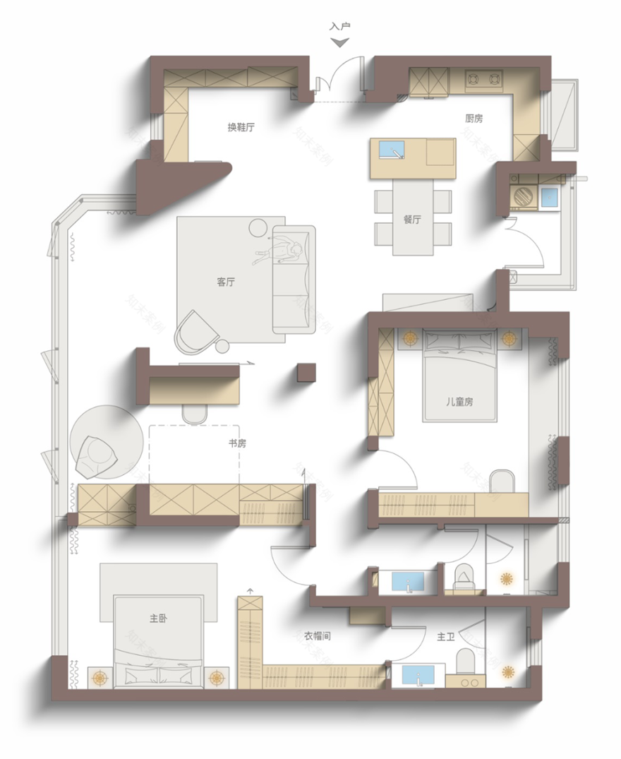 简约原木风:自由无界的理想家丨予上设计-32