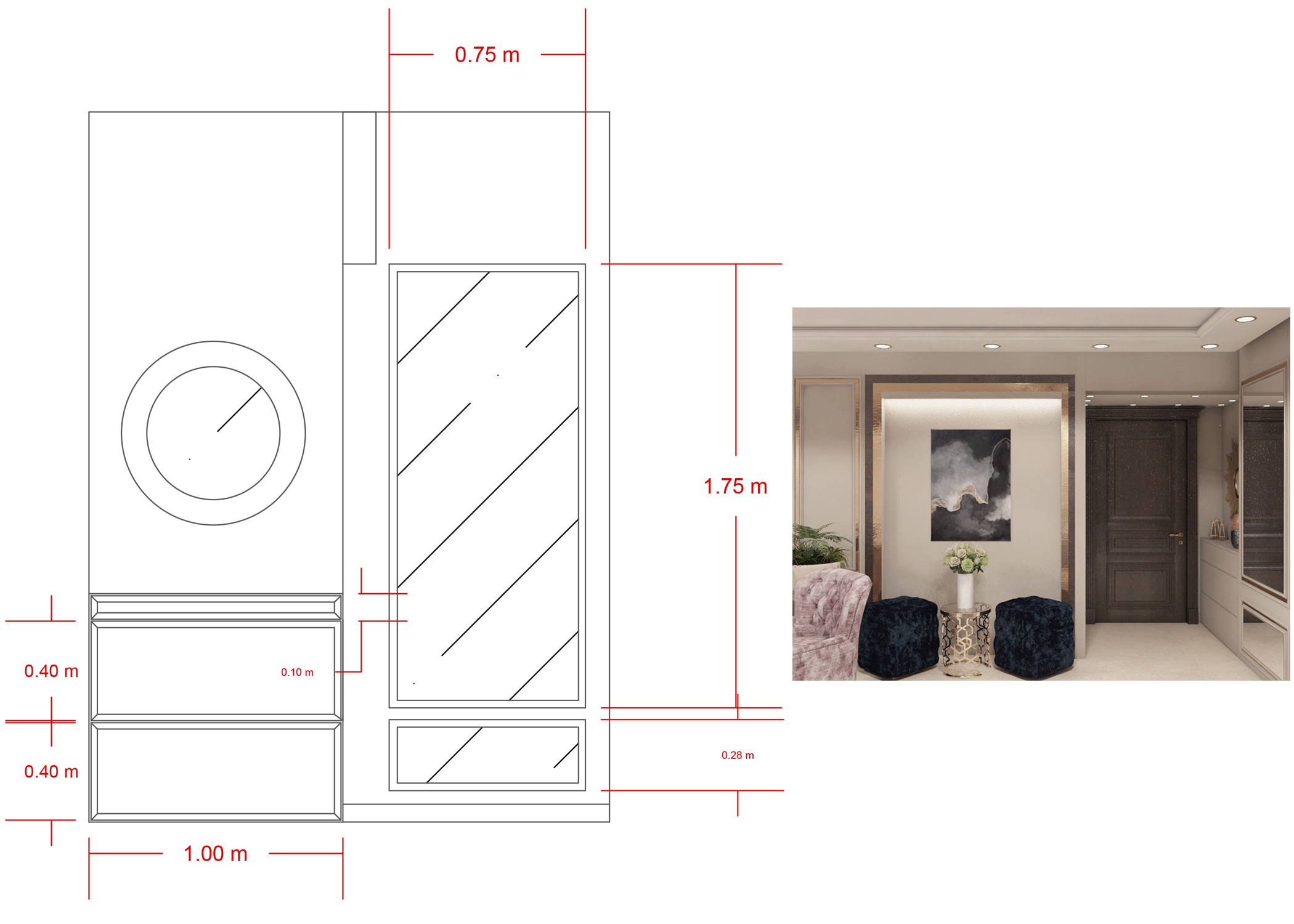 Reception/Open Kitchen+Living Area (Alexandria, Egypt)-13