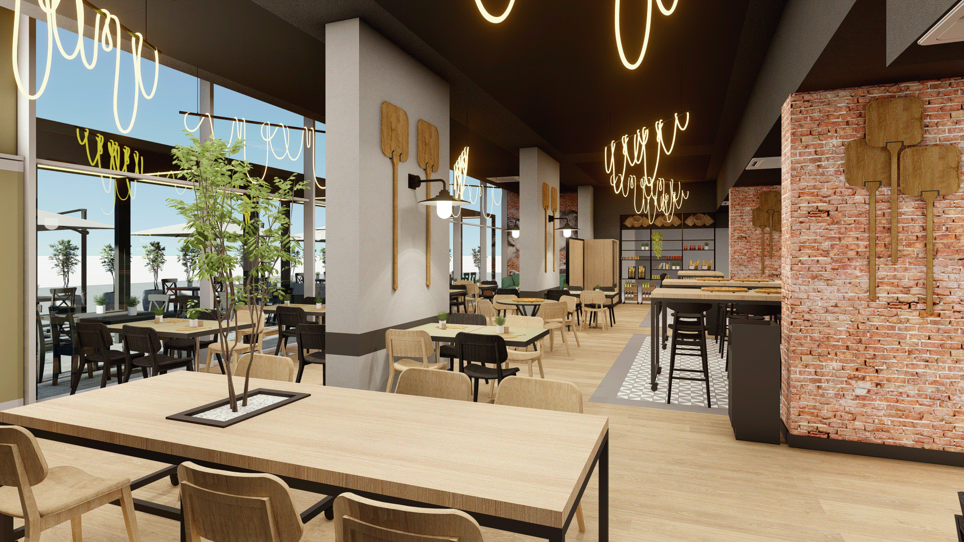 Atelier Domh 披萨店室内设计-12