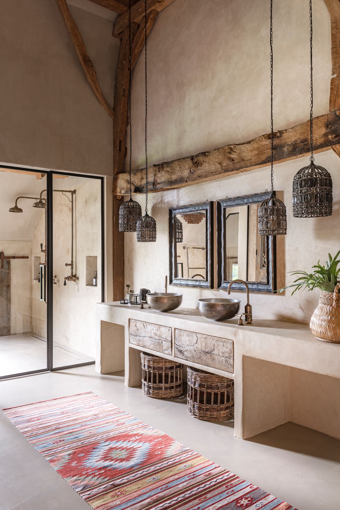 Bohemian badkamer: wabi sabi invloeden-9