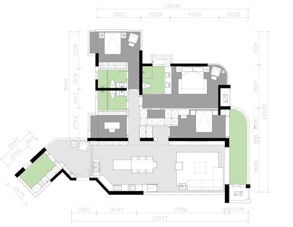 重庆某住宅室内设计-1