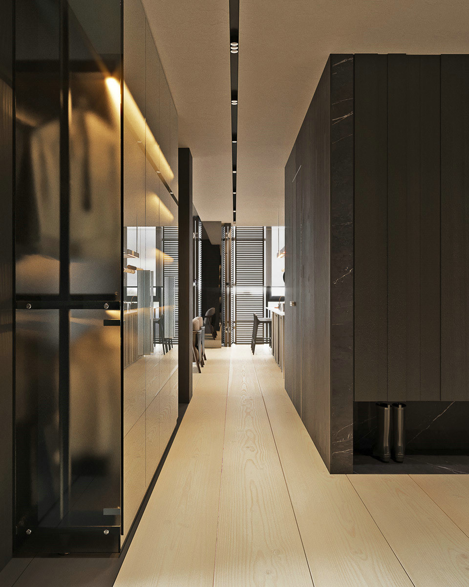 乌克兰Kyiv铜色公寓设计-6