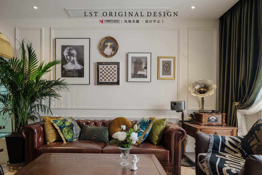 斑斓时光复古客厅设计-2