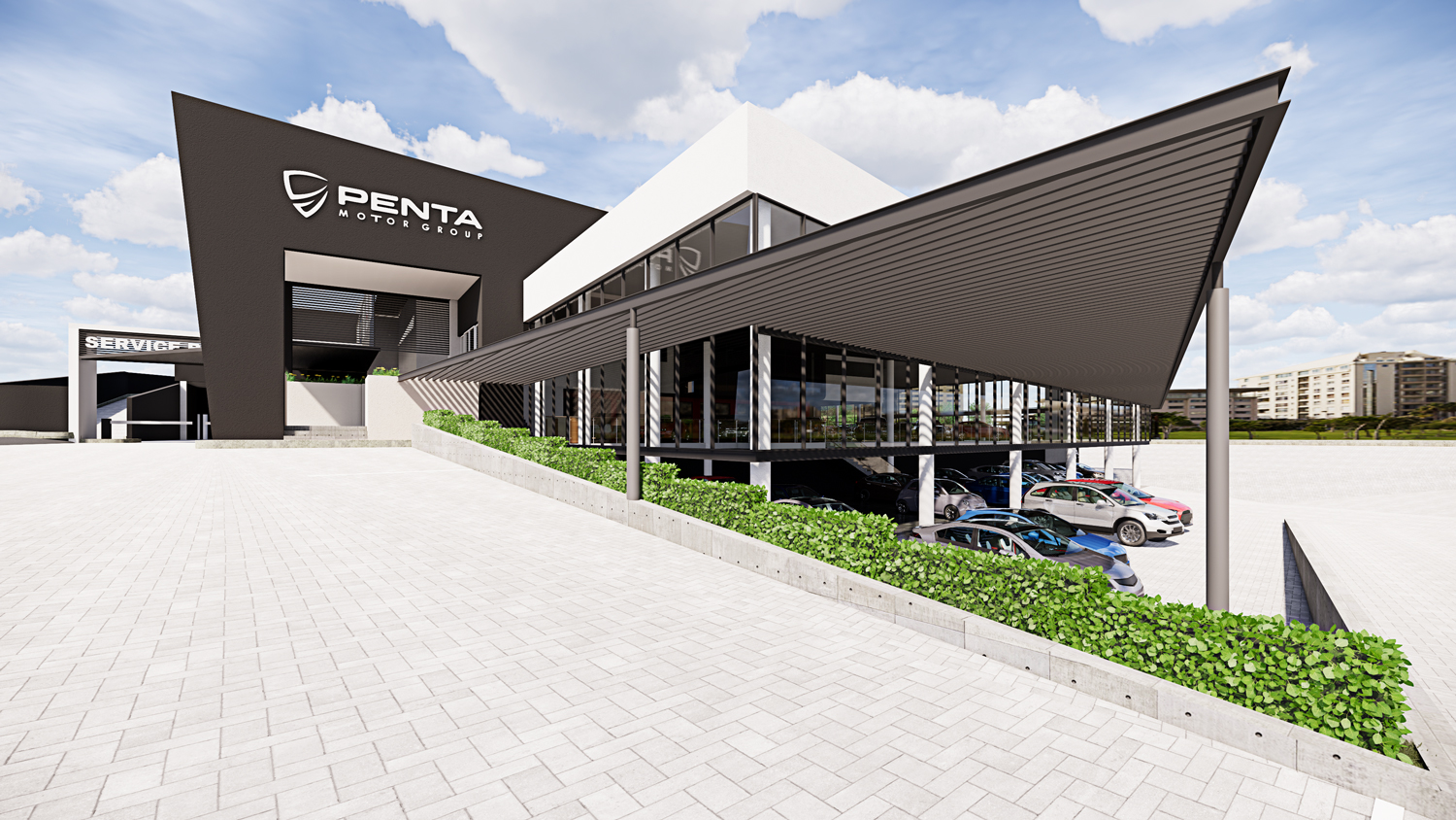 南非汽车展厅设计，旋转展台展示经典车收藏-8