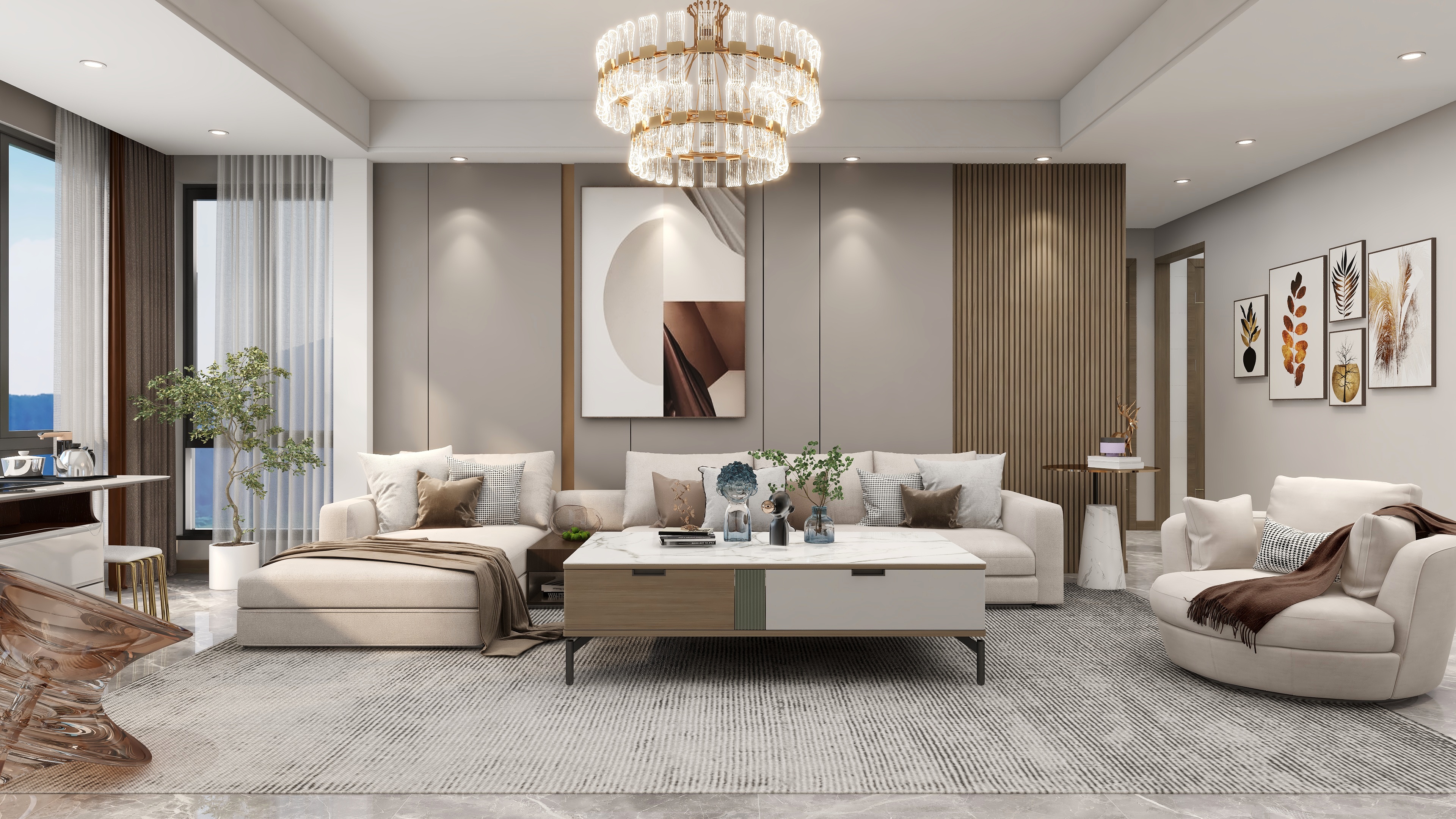 现代轻奢风格温馨之家-3