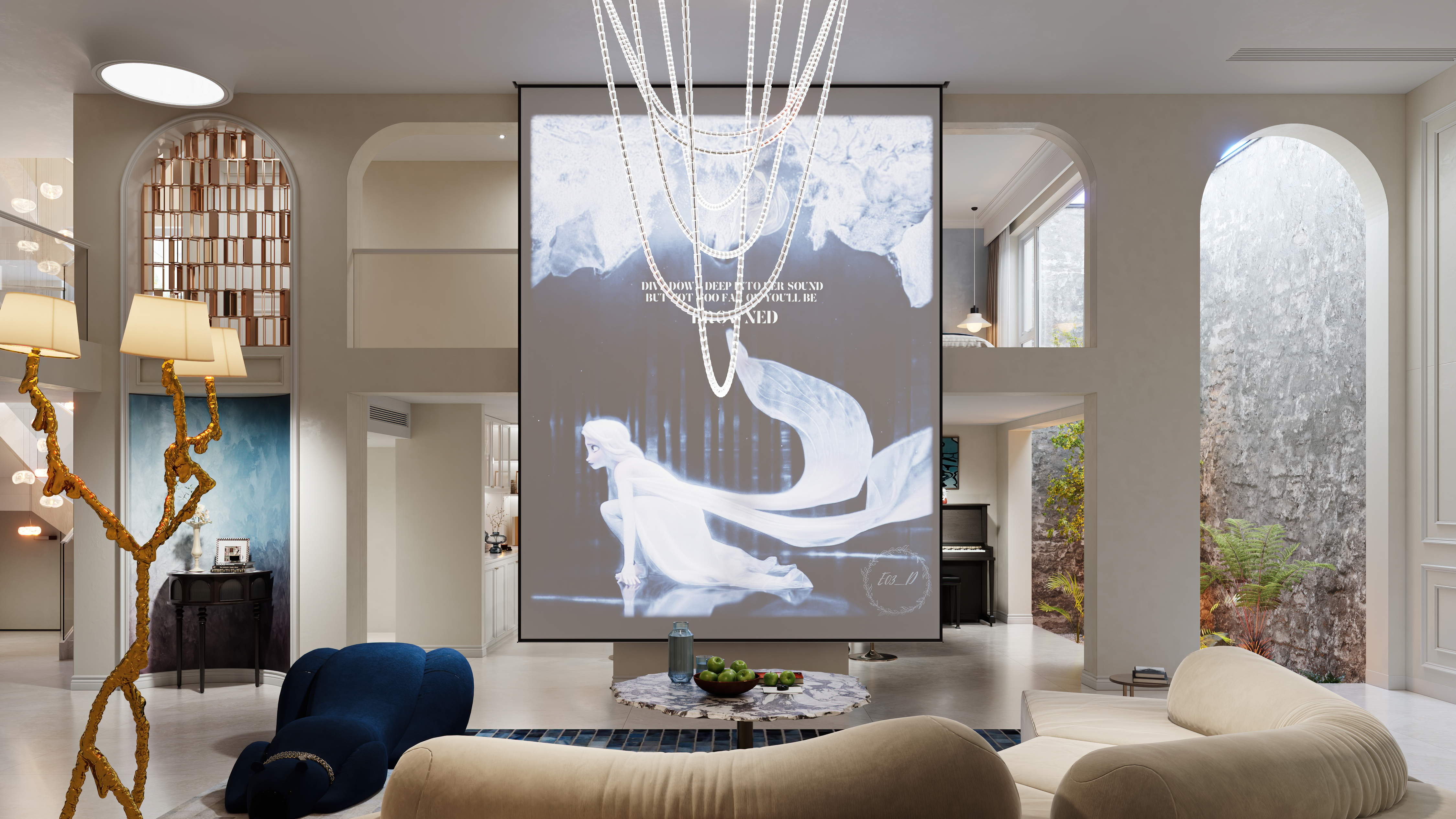 美是现代别墅 别墅 地下室-10