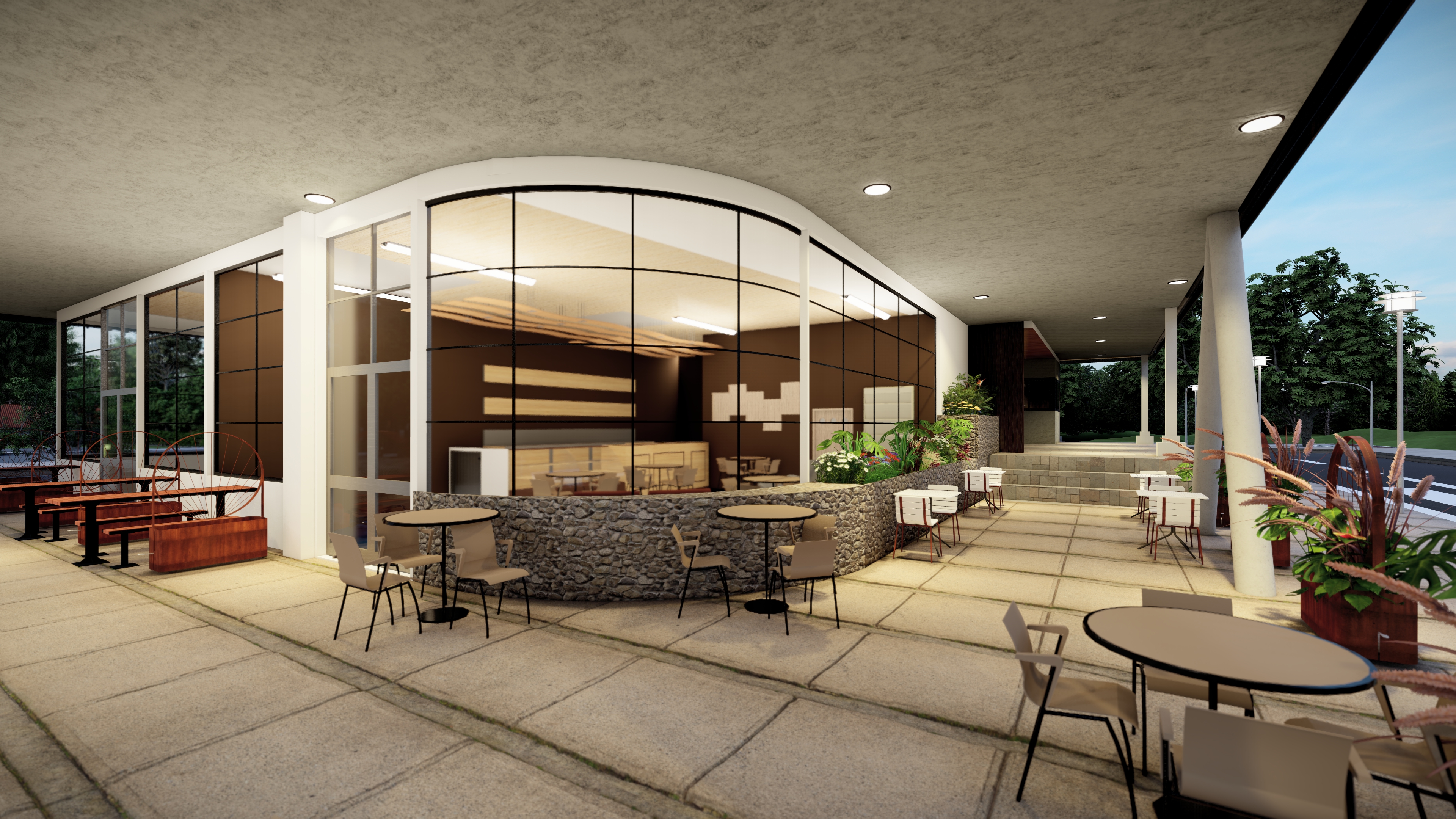 Residential Apartment Complex with Cafe-11