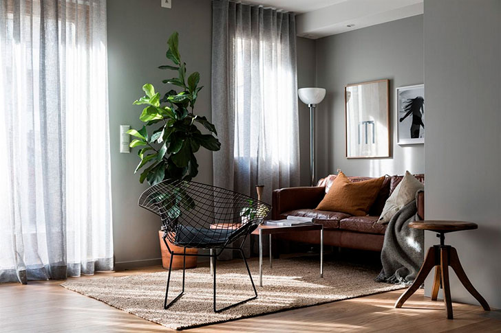 斯德哥尔摩 51 平米灰色 blue 公寓 | 独特色彩搭配营造温馨北欧风-3