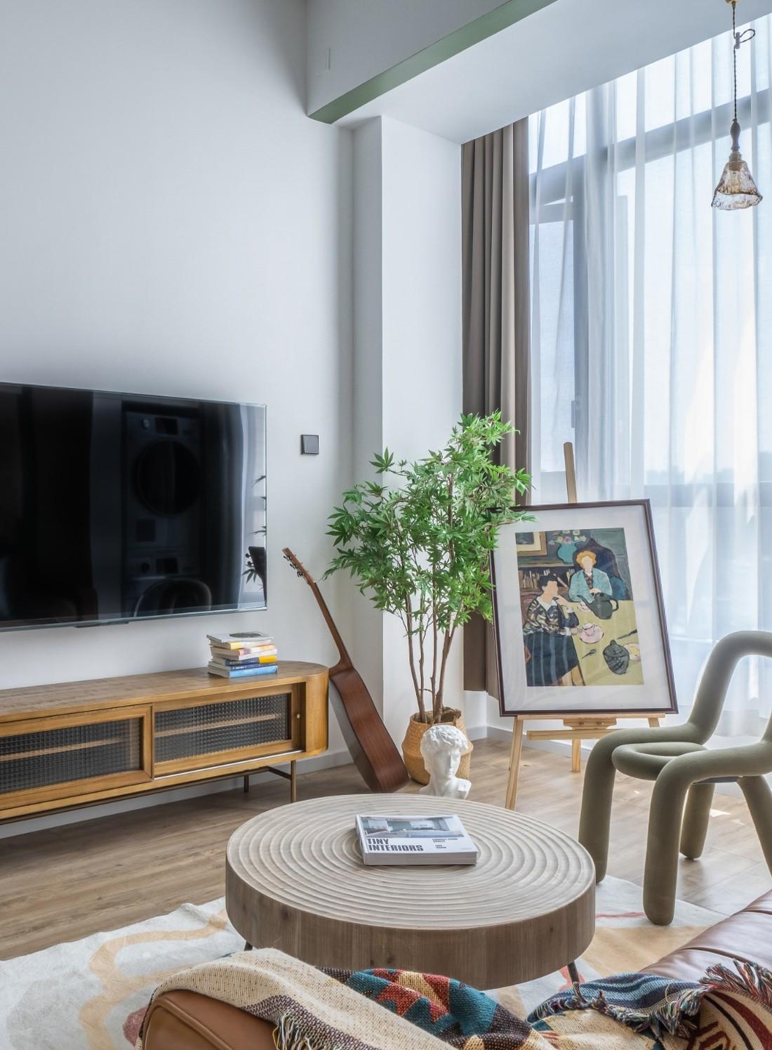 王一樹打造 76㎡中古风理想居所,优化空间动线与收纳-35