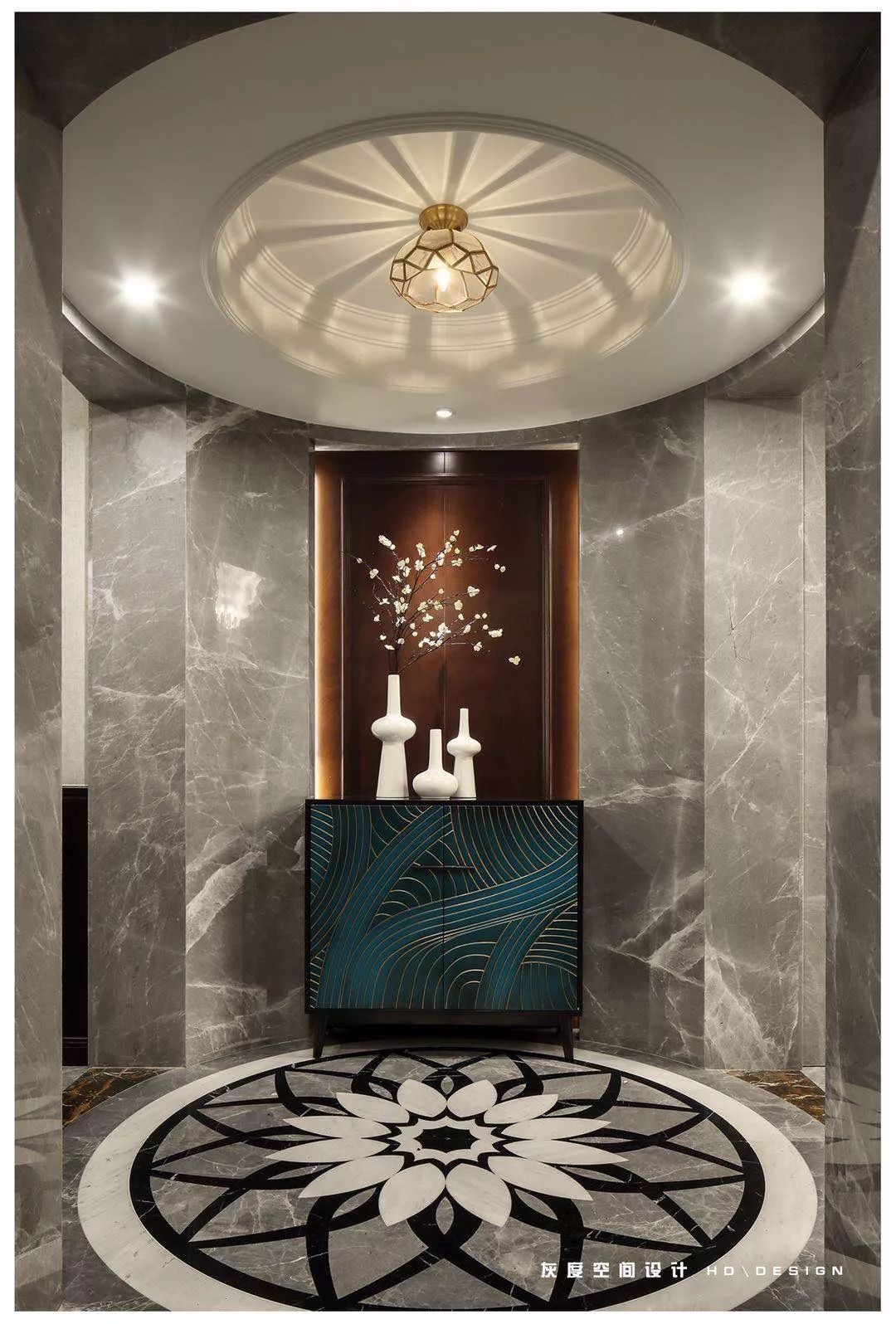 美式轻奢风,宁波世贸滨江府 260㎡叠墅设计-23