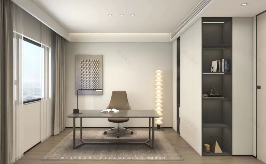 黑白灰雅境 · 湖北孝感 140㎡全案设计丨中国孝感丨苏州维斯曼全案设计-27