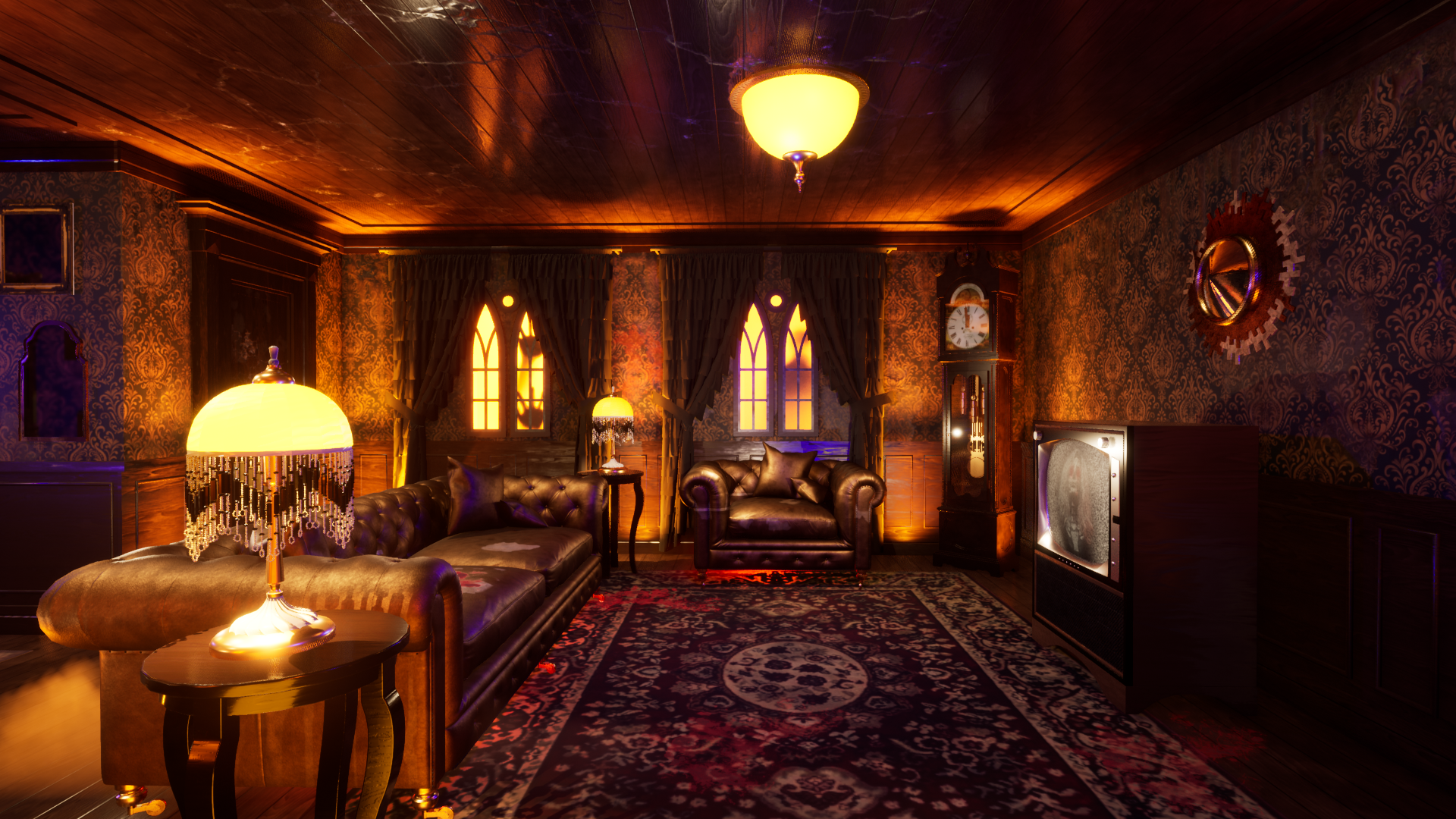 Cenografia Labirinto do Horror - Sala de Estar-2