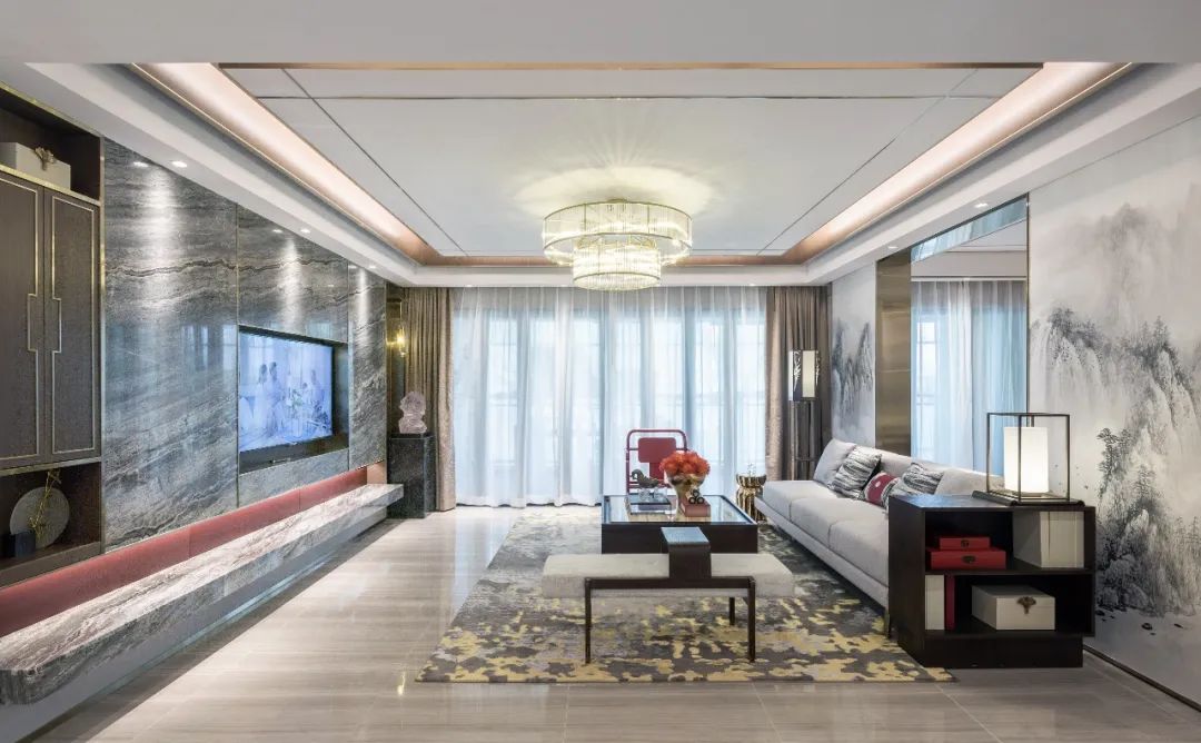 奥晨天元平墅·中式样板房 | 英雄气息与现代人居的完美融合-12