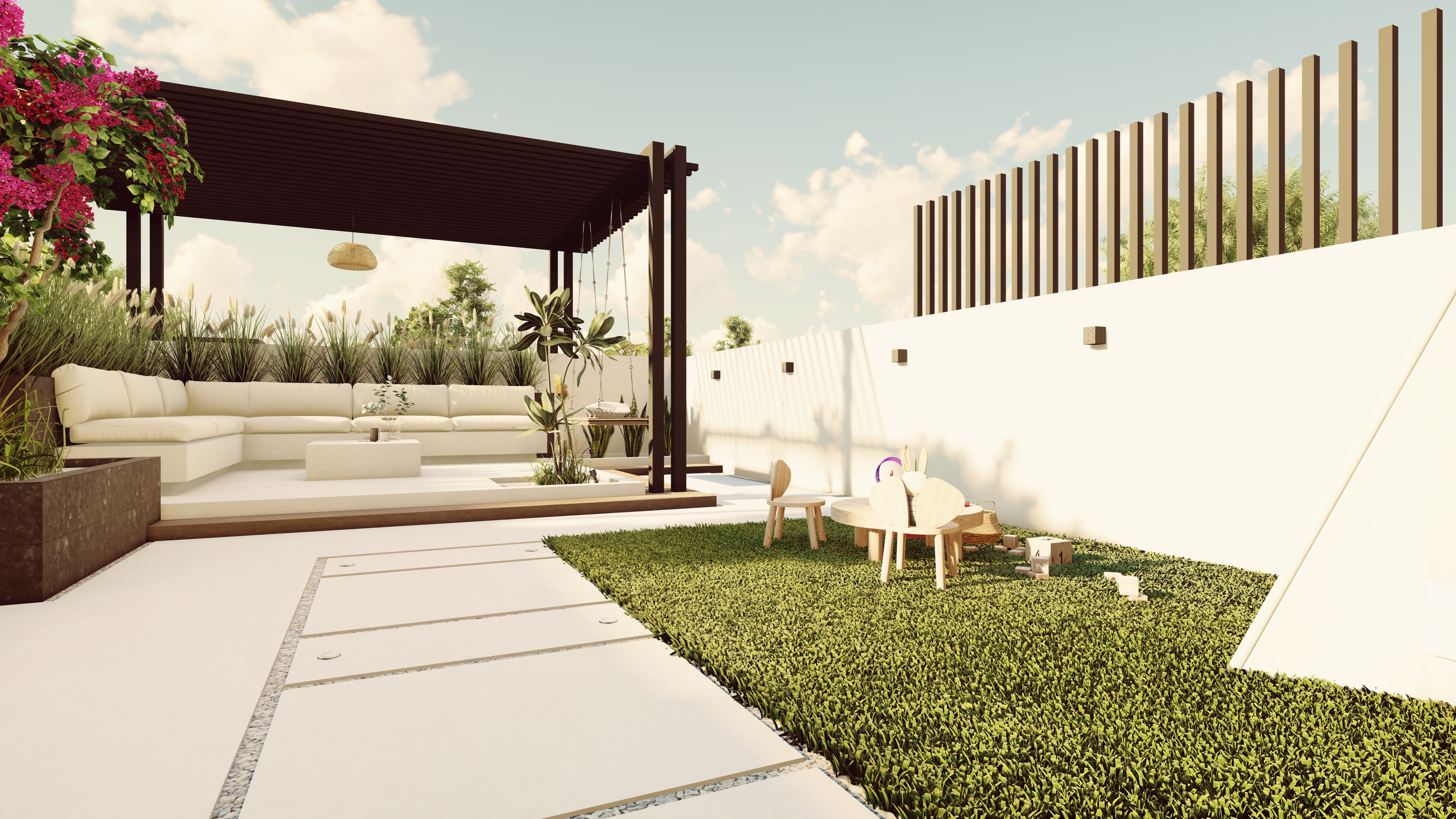 MODERN ROOF LANDSCAPE WITH KIDS AREA (KSA)-11