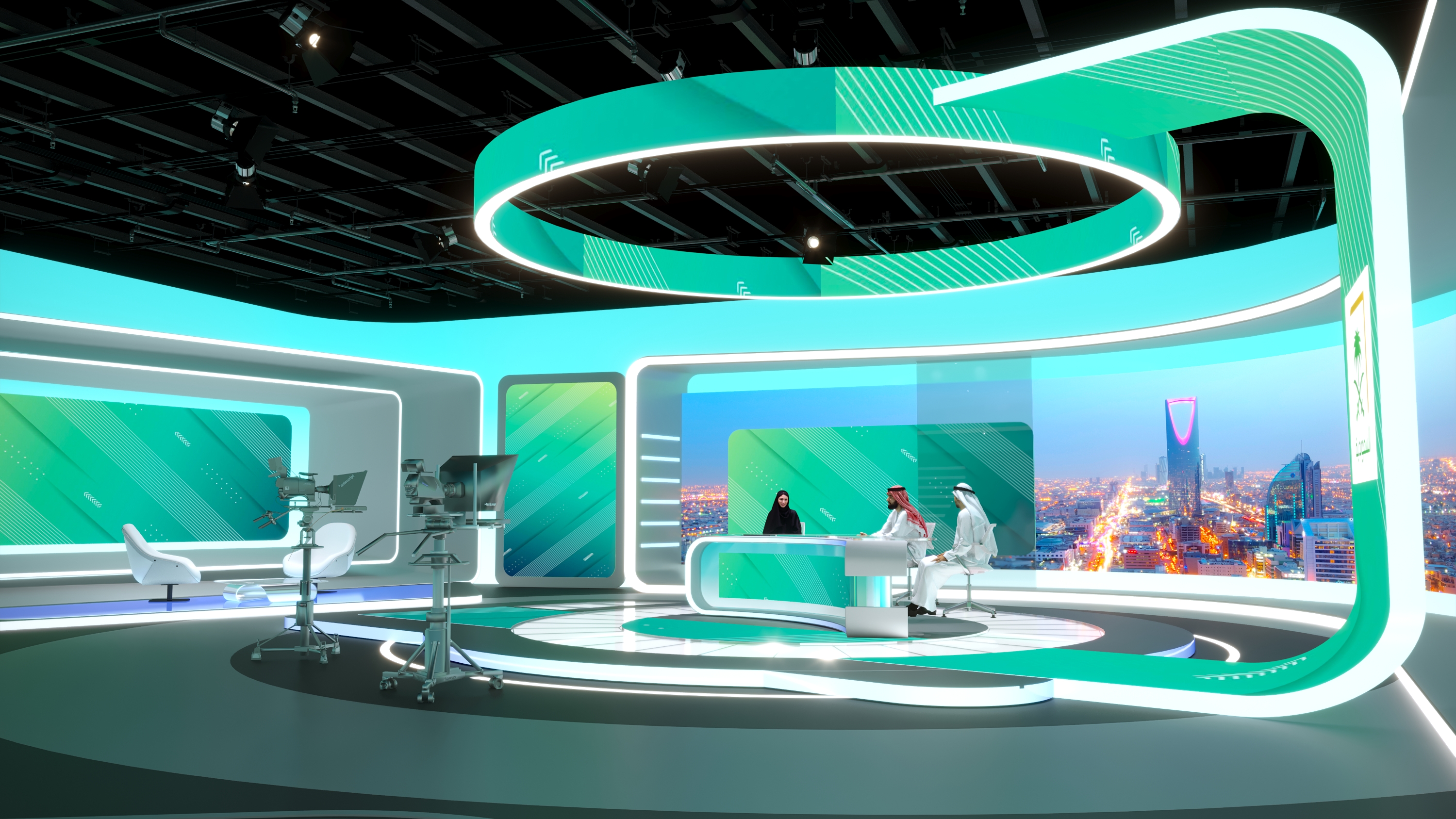 Saudi TV .News Studio .Set Design-5