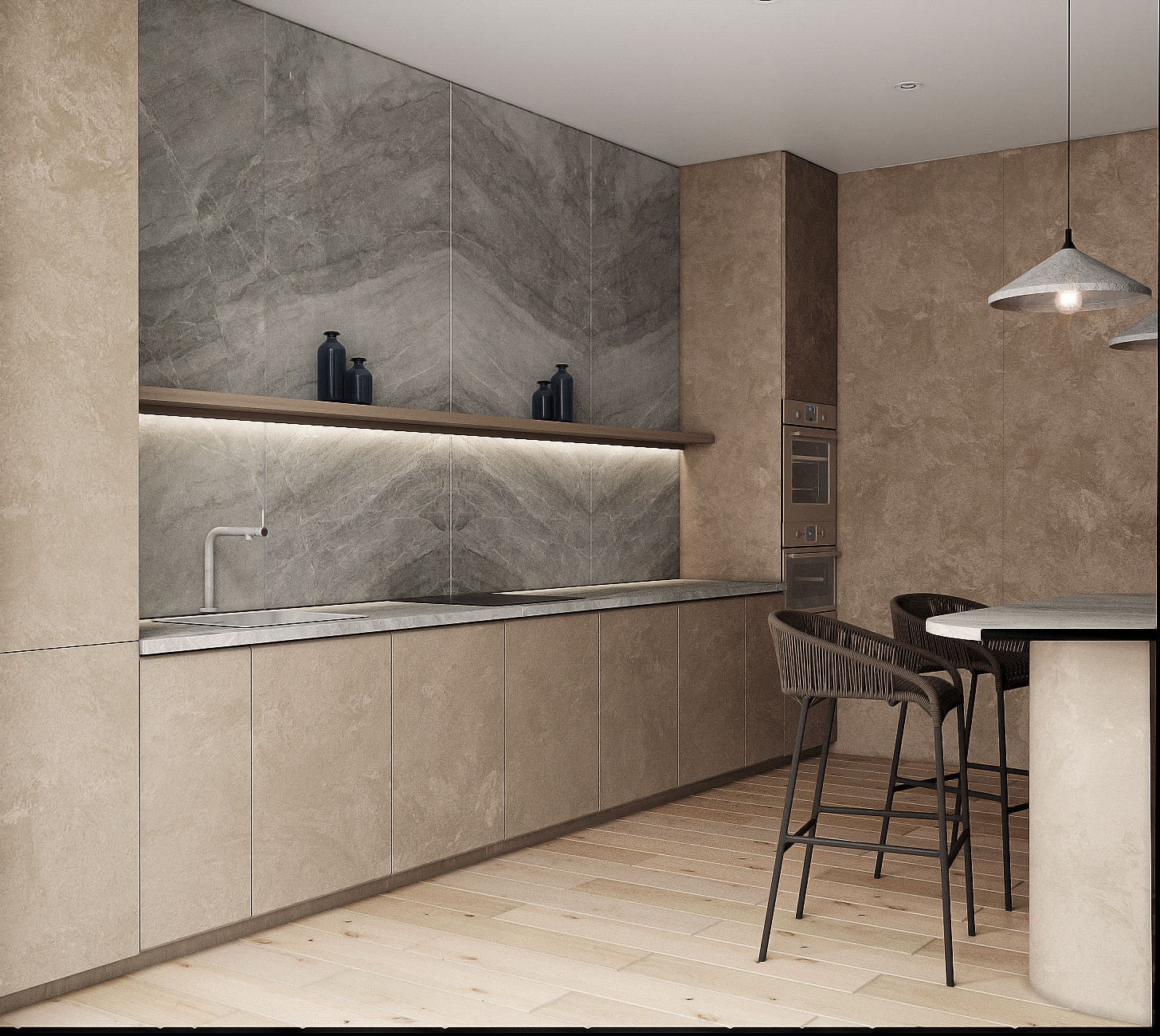 原木与灰色 打造出精致有温度的住宅-8