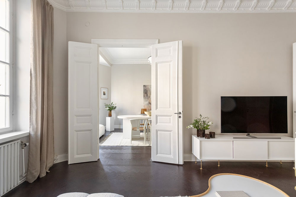 斯德哥尔摩 90 平米全白公寓,极简优雅风设计-6