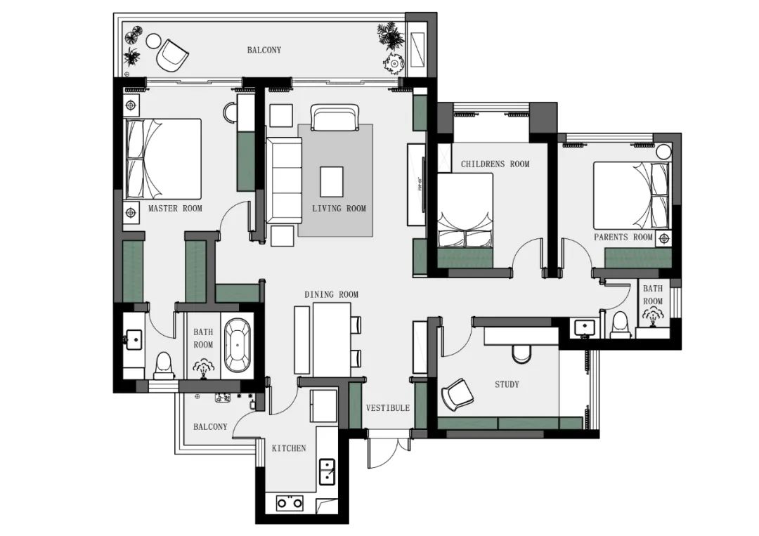 微风沁绿 · 成都青秀未遮山精装房全案设计丨中国成都丨亦舍设计-72