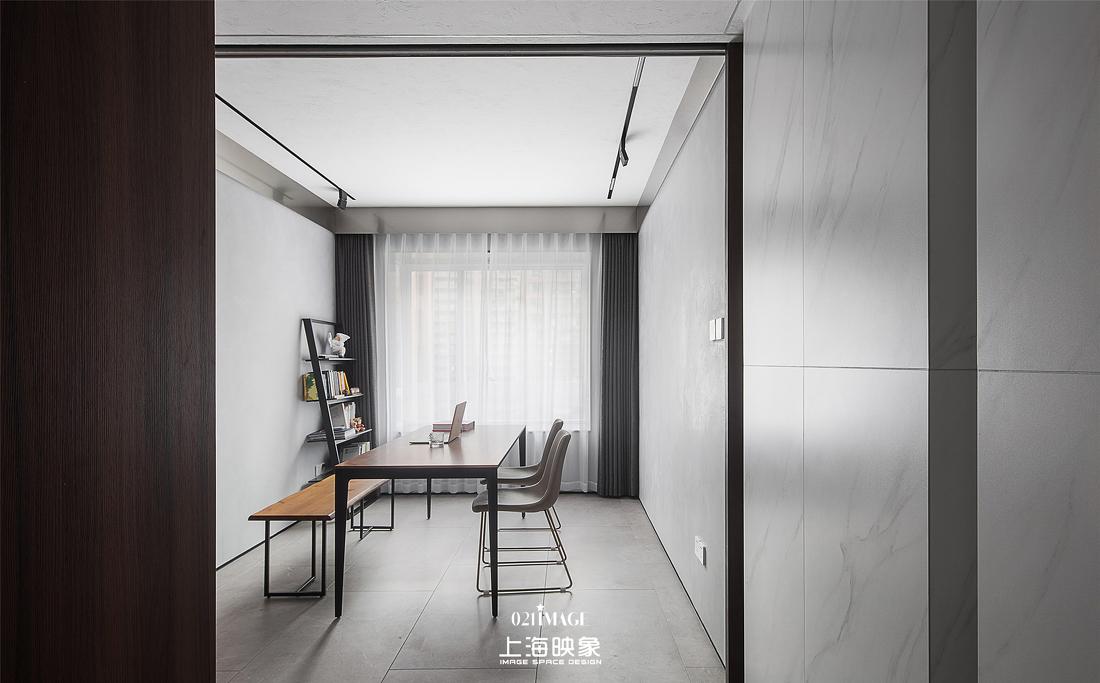极简黑白灰,不锈钢与岩板的完美融合丨河马装饰-45