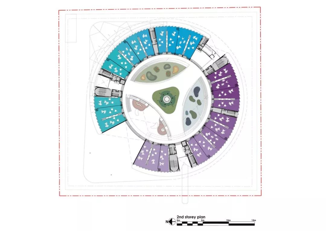 新加坡学前教育学校 Sparkletots，鳍状立面包围白色圆形空间-30