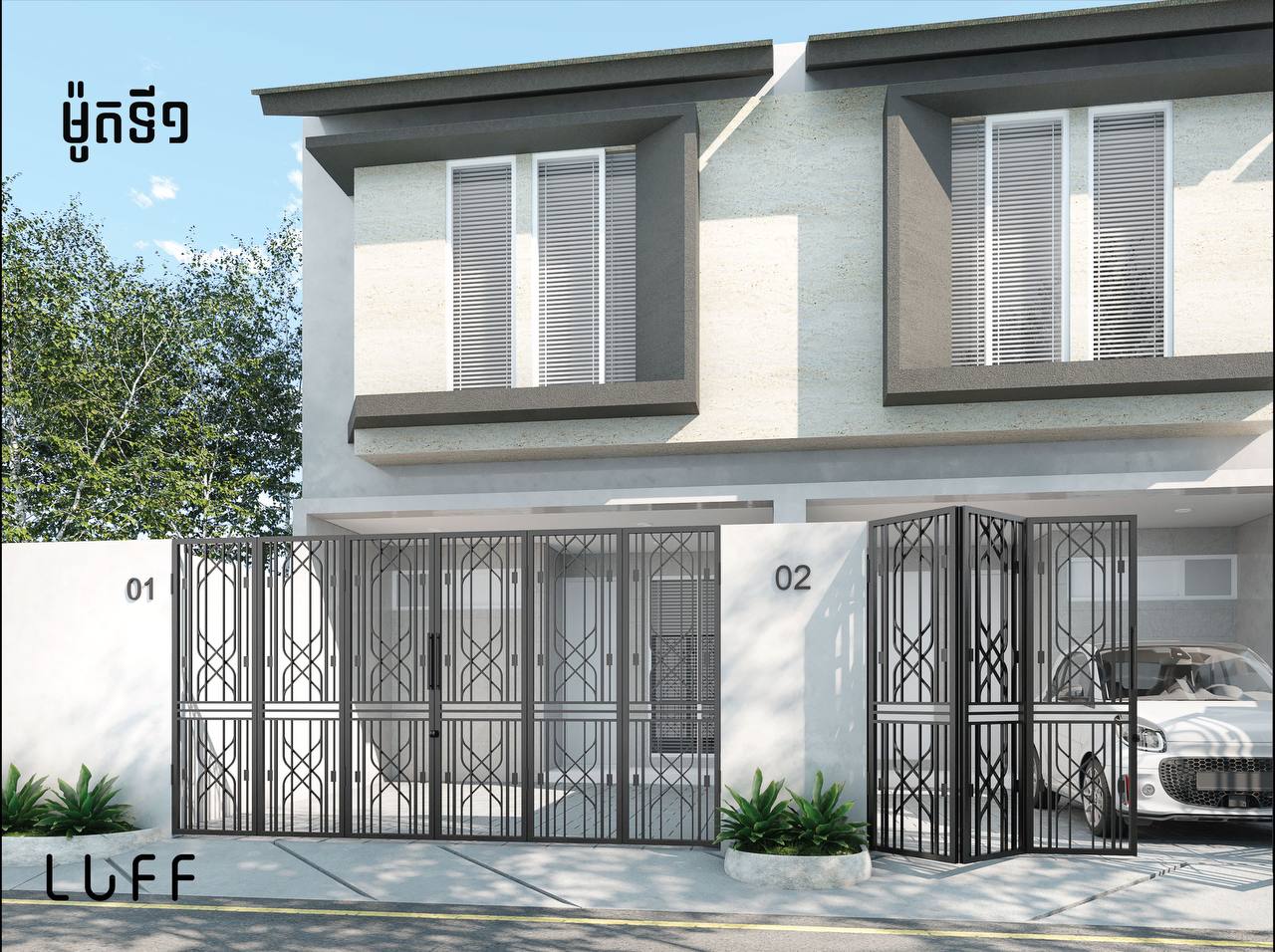 现代大门丨柬埔寨金边市丨Luff Studio-3