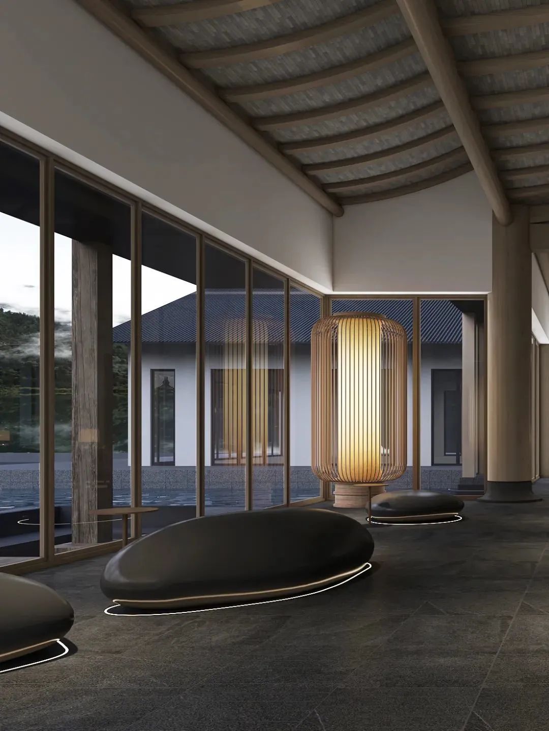 禅茶文化酒店大堂丨大麦室内设计-27