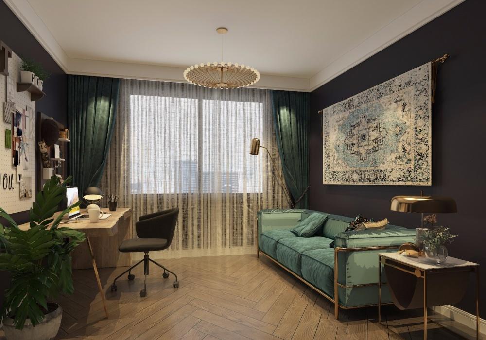 尤加利绿调打造复古雅痞家居空间-17