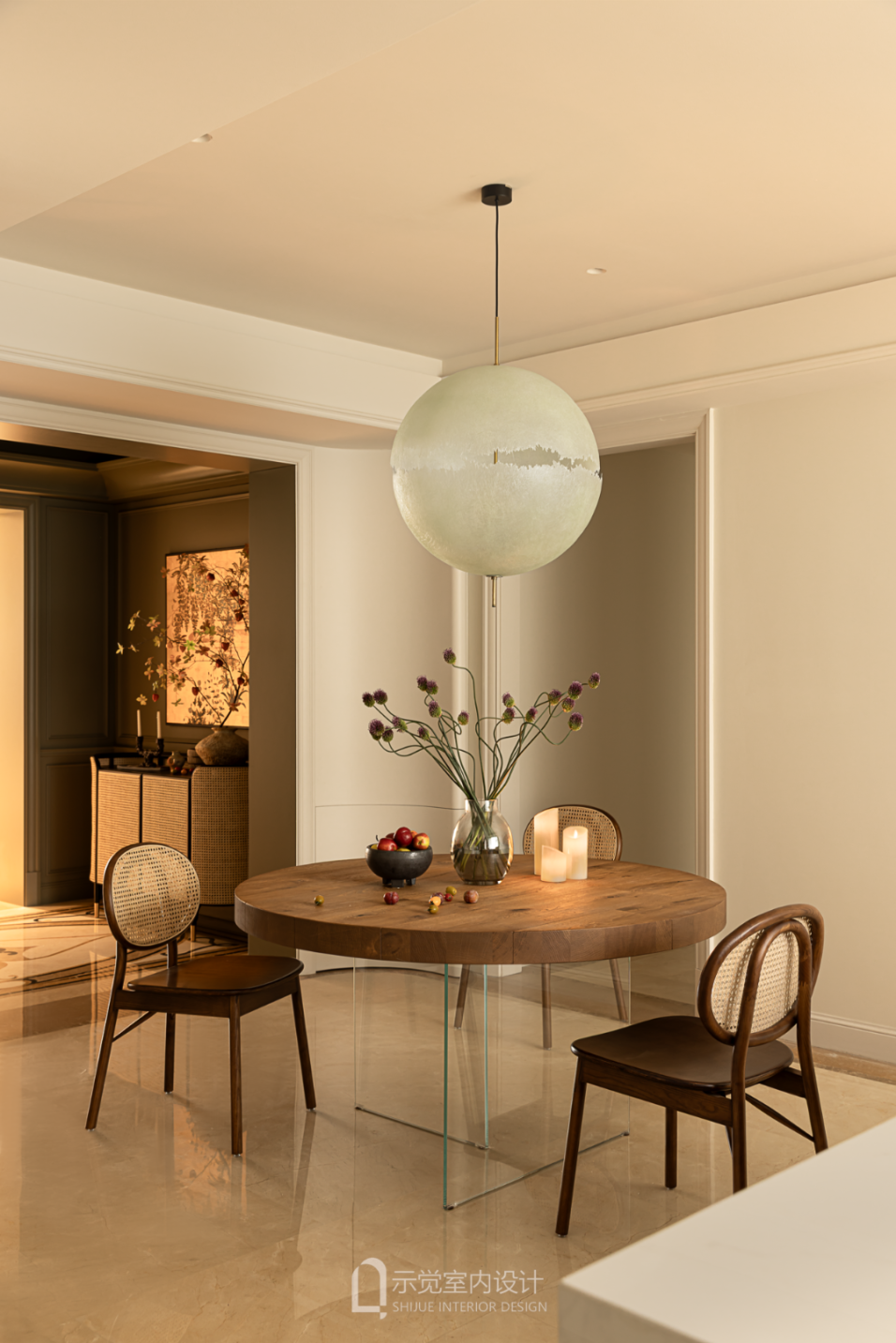 示觉设计|250㎡中海紫御豪庭，绿影泊心，拱廊叙事-43