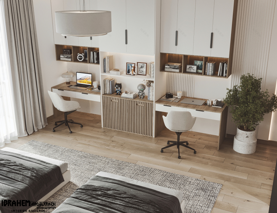 双卧室设计丨IBRAHIM ABDELRAZK-8