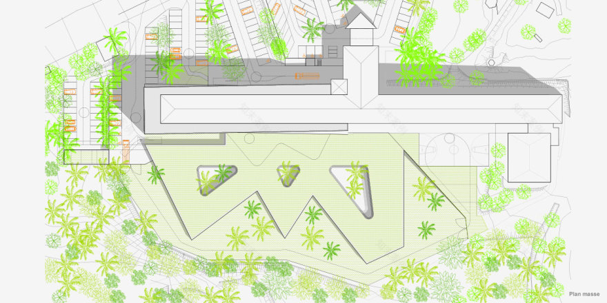 热带森林中的医院(勒唐蓬医院扩建改造项目)丨法国丨CoCo architecture等-2