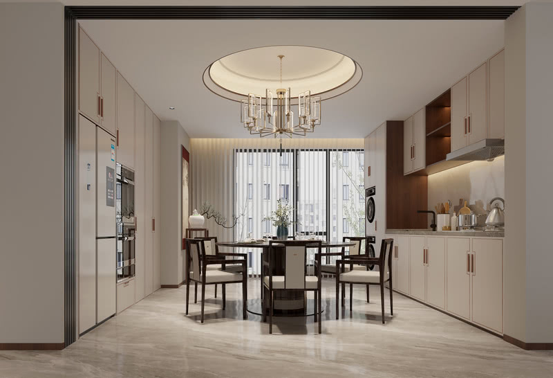 碧桂园揽湖苑下沉设计 | 一楼新中式负一层现代极简-2