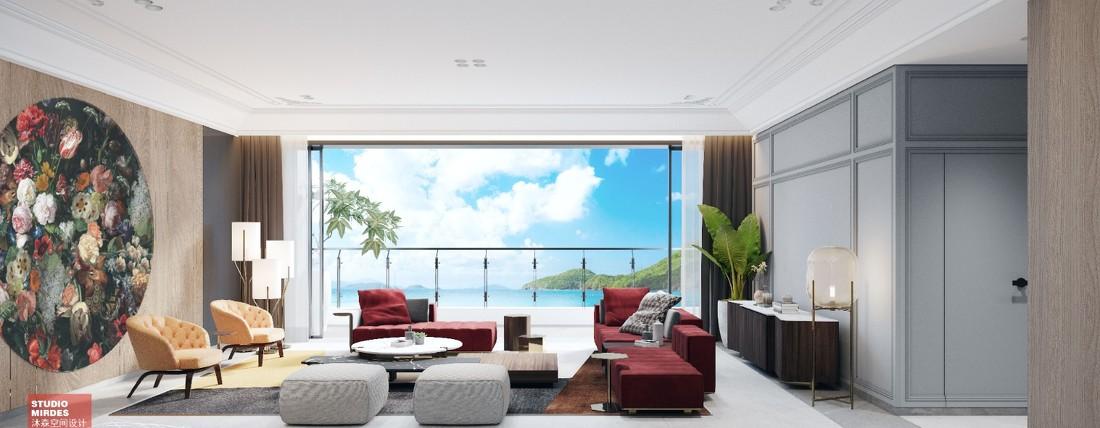 中海银海湾复式府邸 | 温暖色调与精致空间的完美融合-2