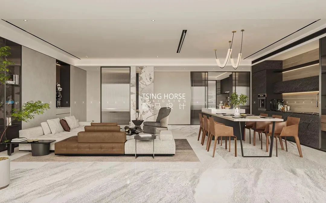 龙湖景粼天序意式轻奢大平层丨中国西安丨青马别墅设计-26