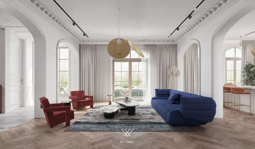 法式现代风独栋别墅,优雅与时尚的完美融合-0