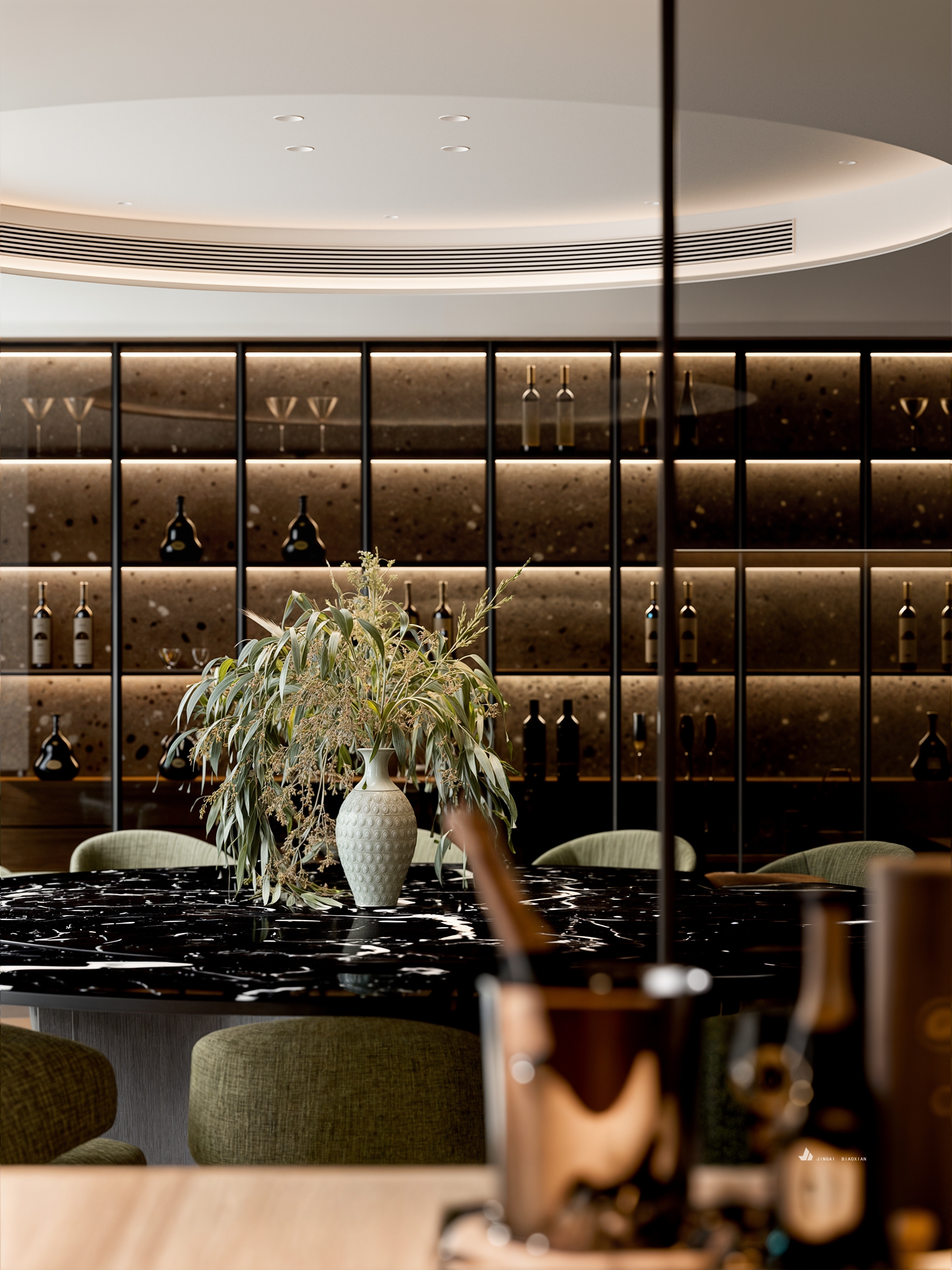 现代意式挑空别墅-13