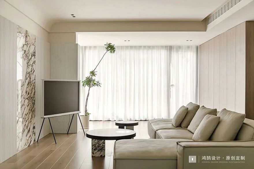 150㎡奶油轻法式 | 宝格丽大理石浪漫加分,这个家拥有高级色彩-13