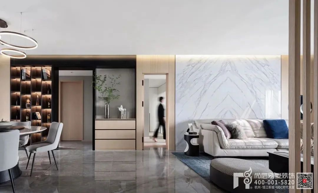 现代大平层设计丨杭州尚层装饰-7