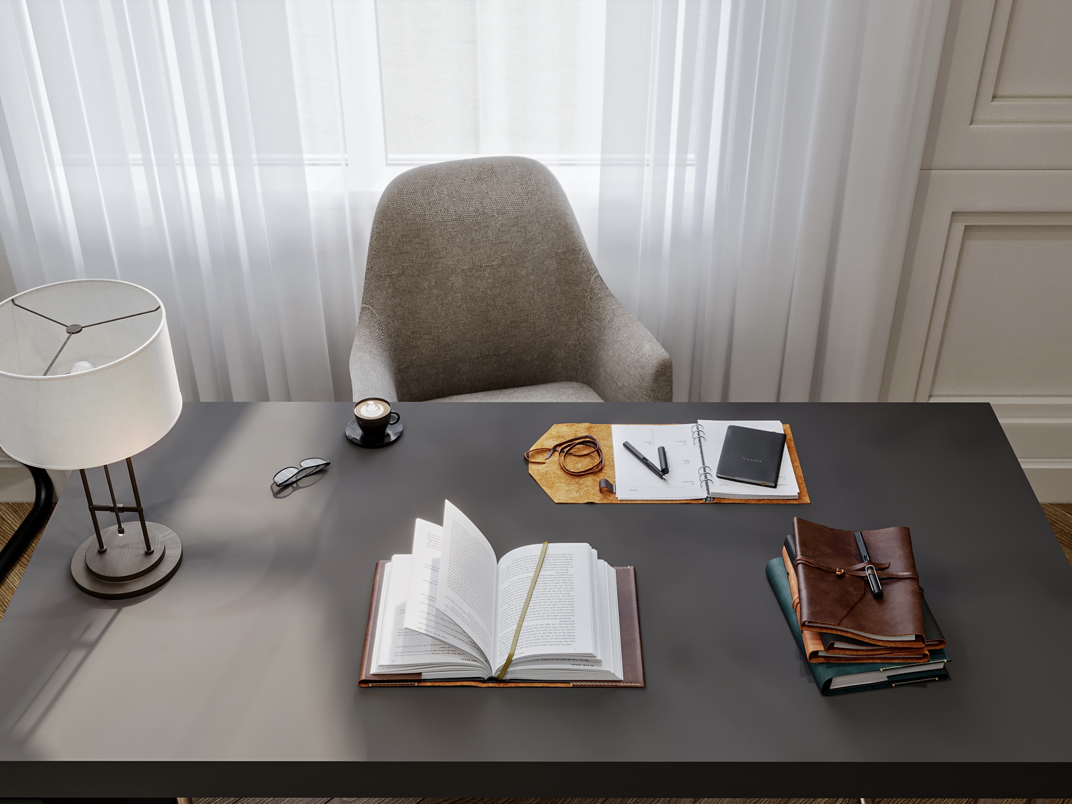 Neoclassic living-room and Home office-11