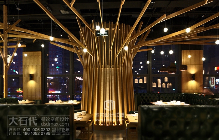 大石代餐饮设计【林荫树火锅店】-5