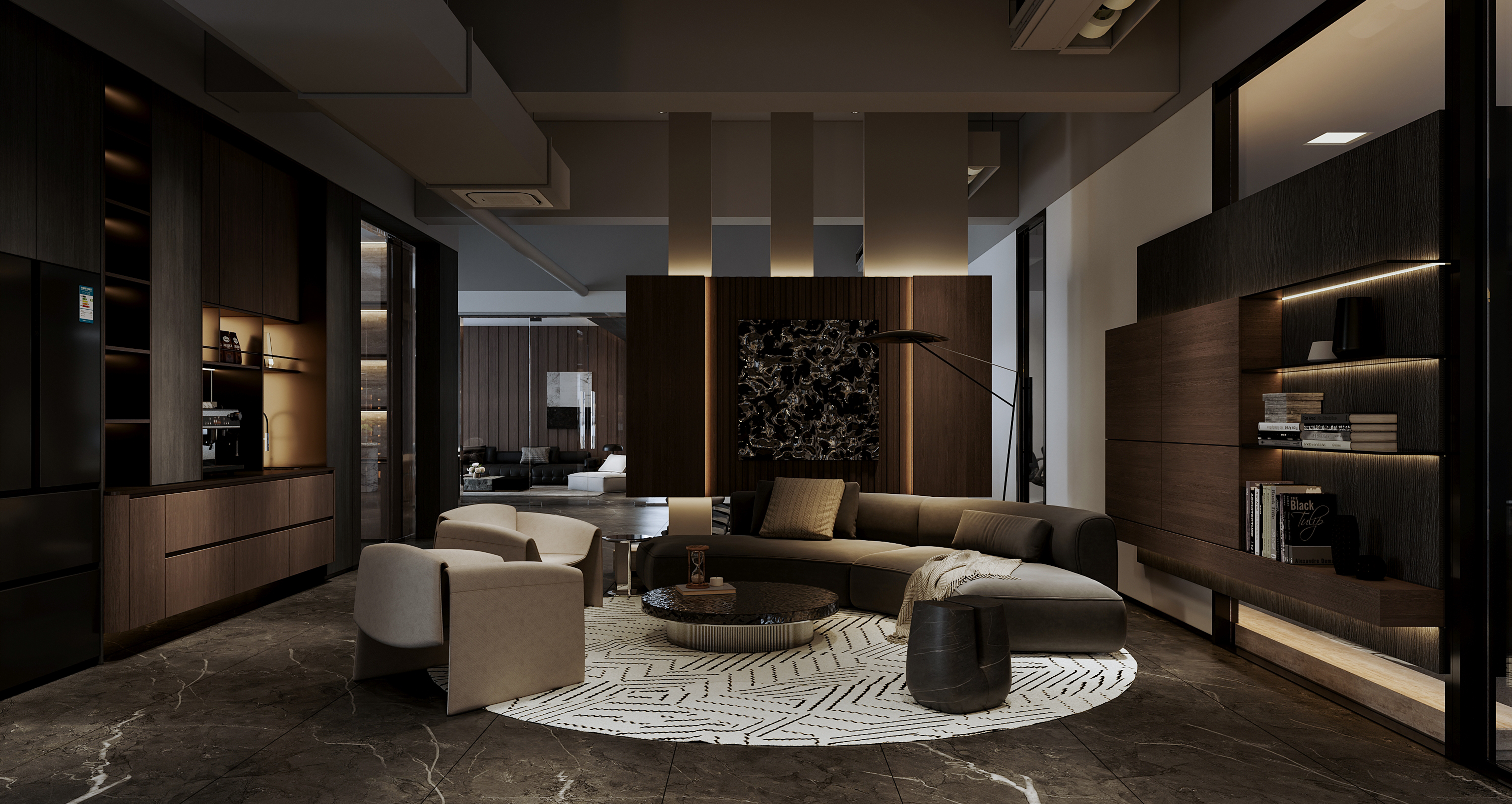 沈阳 城开中心300㎡意式风格办公室效果表现-3