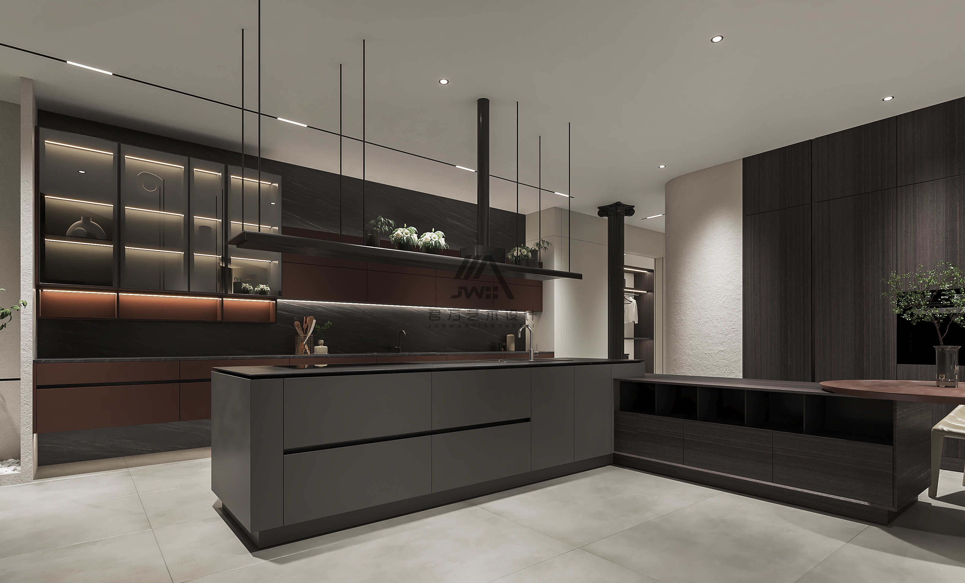 灰白简约随光影转室内设计丨君 one 设计-5